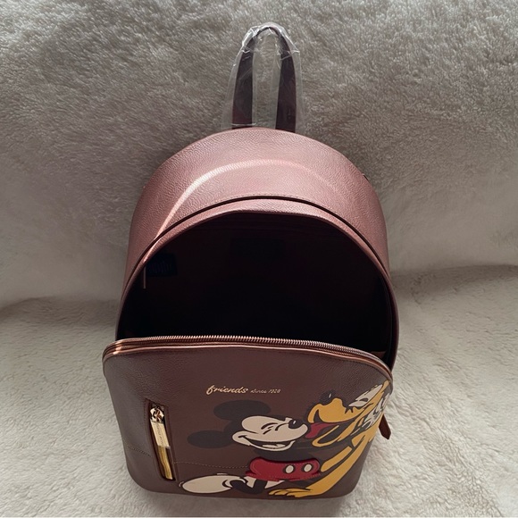 Danielle Nicole Brown Backpack with Mickey and Pluto Design - Picture 8 of 10